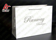 White Card Paper Material Promotional Carrier Bags , Branded Promotional Products Bags