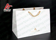 Simple Style Custom Printed Bakery Bags , Ribbon Handle Monogrammed Paper Bags