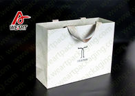 Grey Base Cosmetics Packaging Plain Paper Gift Bags , Bright Custom Goodie Bags